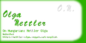 olga mettler business card